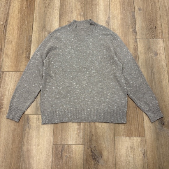 Club Monaco Sweaters - 🌟CLUB MONACO🌟 MOCK NECK ITALIAN WOOL BLEND SWEATER MARLED BEIGE SZ XL